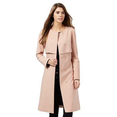 J by Jasper Conran Light pink collarless coat